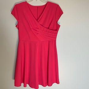Faux wrap dress hot pink large